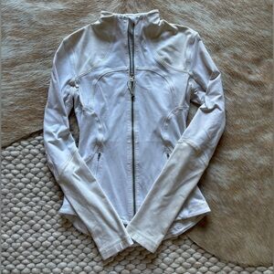 Lululemon Define Jacket White Size 4 Zip Athletic Jacket Thumbholes AS IS